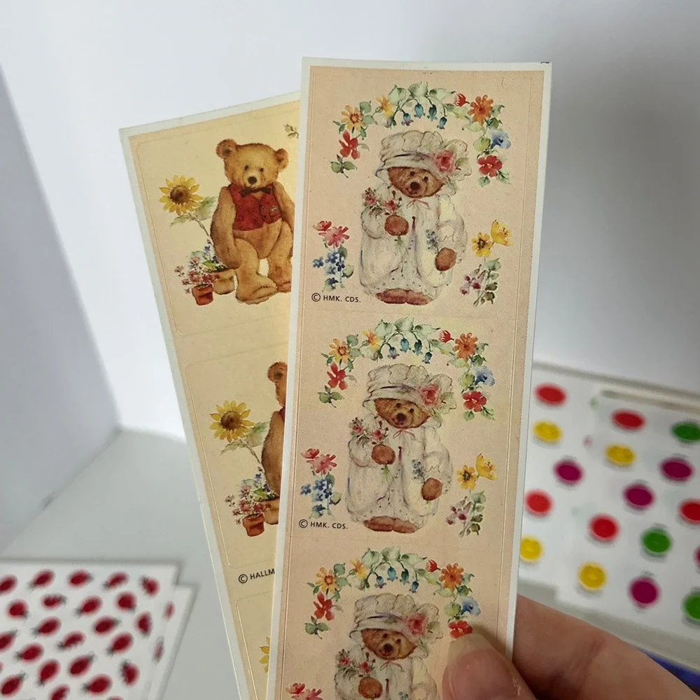 Vtg Hallmark American Greetings Sticker Lot Disney Cinderella Smiley Ladybug